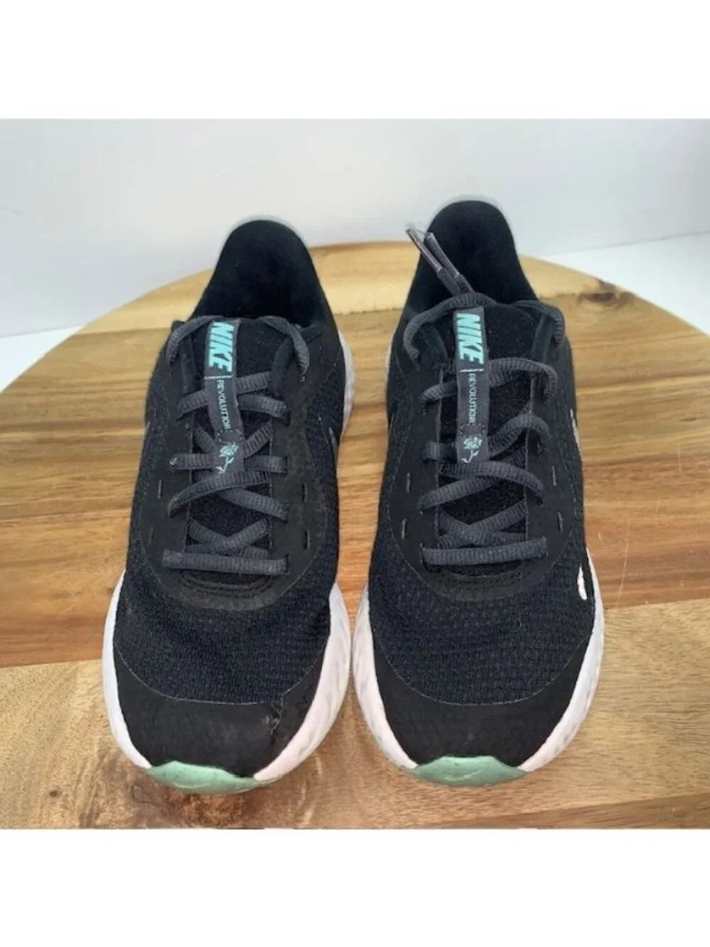 Nike Revolution 5 BQ5688-001 Black Girls Running Shoes 3.5Y
